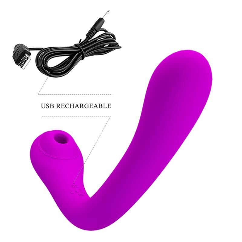 Alex — Vibrador Lilás com Sucção Clitoriana — Pretty Love — vista 5