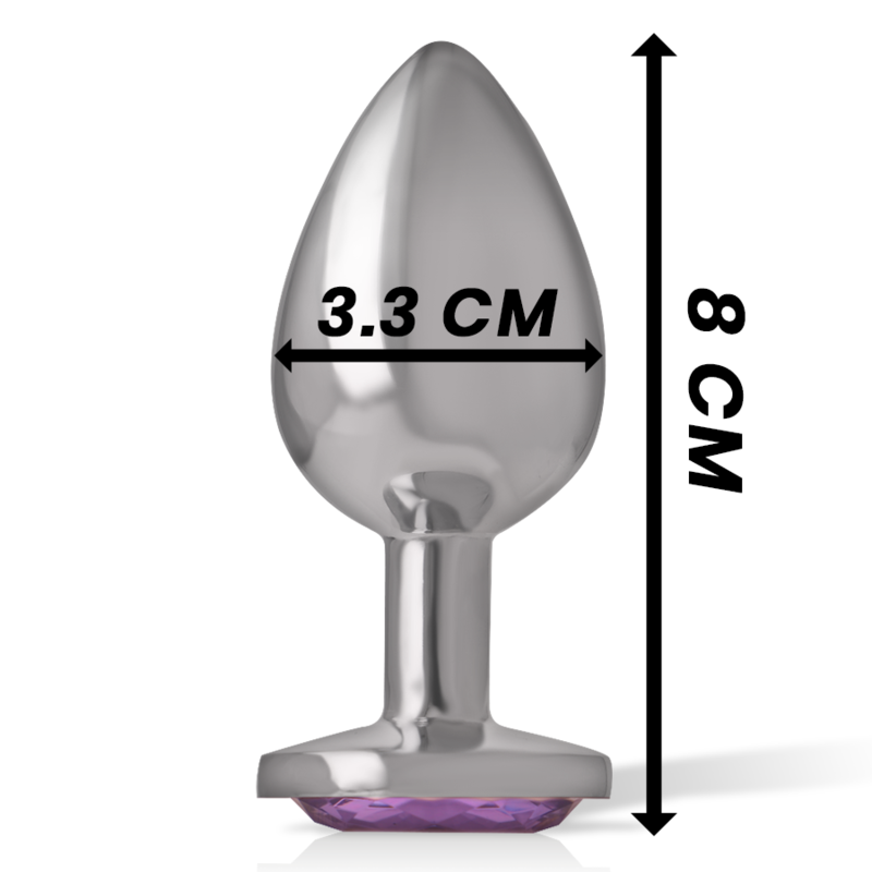 Intense Plug Anal de Alumínio com Cristal Violeta