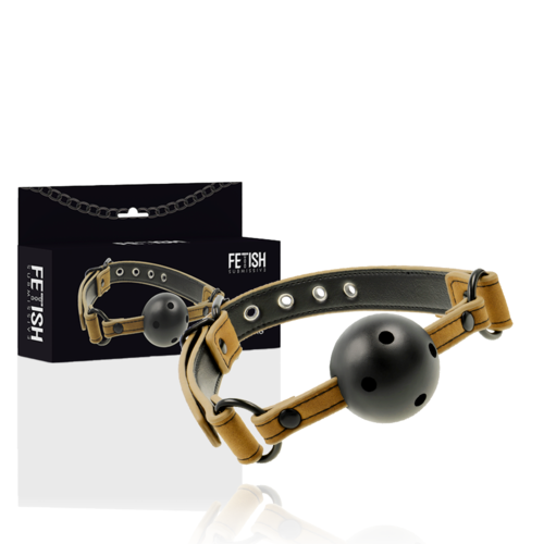 Fetish Submissive — Mordaça Respirável em Couro Vegano