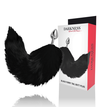 Darkness — Plug Anal Silver com Cauda Peluda Realista (Fetish/BDSM) — vista adicional 2