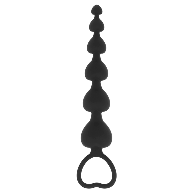 Black&Silver Mila Hearts Anal Chain 18 cm