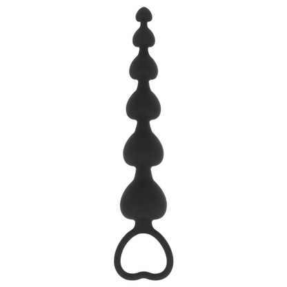 Black&Silver Mila Hearts Anal Chain 18 cm