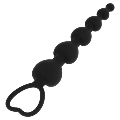 Black&Silver Mila Hearts Anal Chain 18 cm