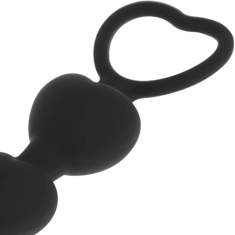 Black&Silver Mila Hearts Anal Chain 18 cm