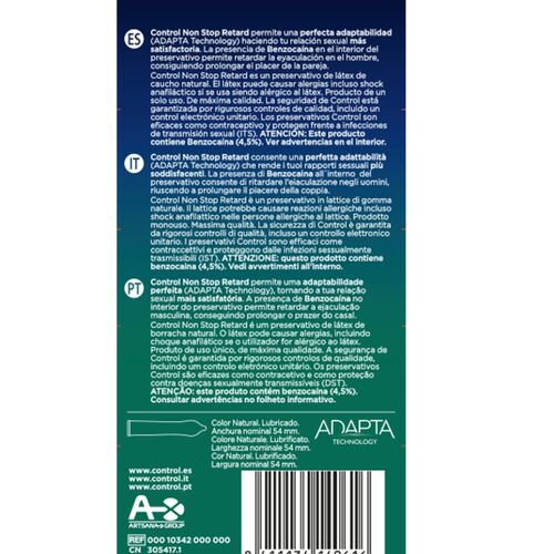 Control — Preservativos Non Stop Retard 12 Unidades