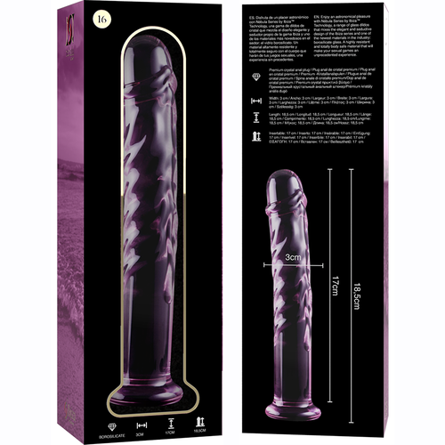 Nebula Series by Ibiza — Dildo de Vidro Transparente 18,5 cm