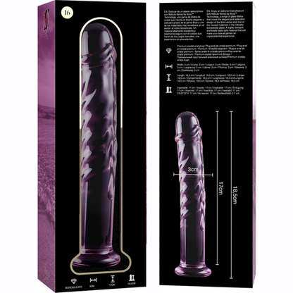 Nebula Series by Ibiza — Dildo de Vidro Transparente 18,5 cm