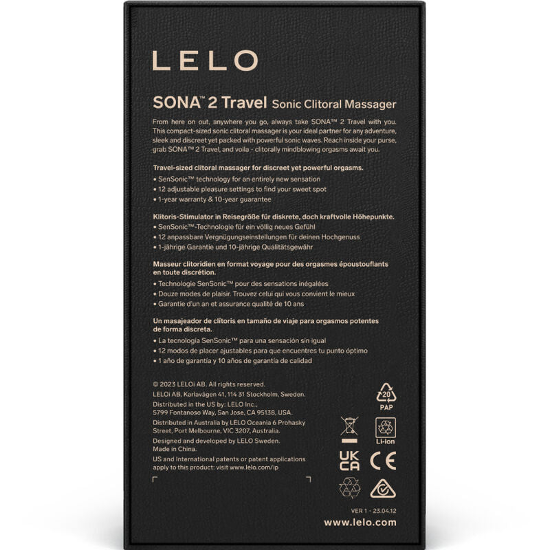 LELO – SONA 2 Travel Estimulador de Clitóris com Tecnologia SenSonic™