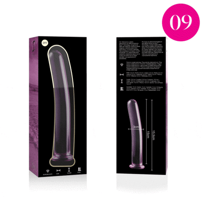 Nebula Series by Ibiza — Dildo de Vidro Transparente 15,5 cm
