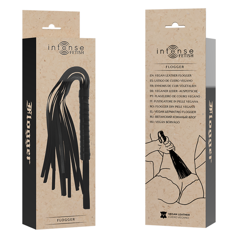 Intense Fetish — Chicote Flogger em Couro Vegano — imagem 5