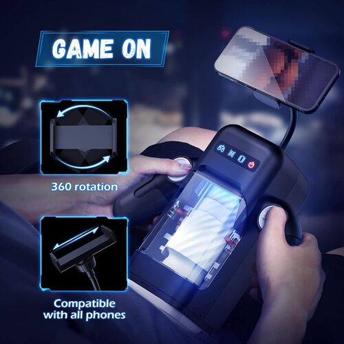 Game Cup — Masturbador com Aquecimento e Suporte para Smartphone