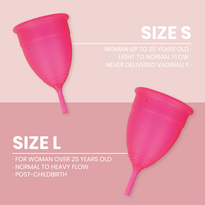 Intimichic — Medical Grade Silicone Menstrual Cup Size S and L