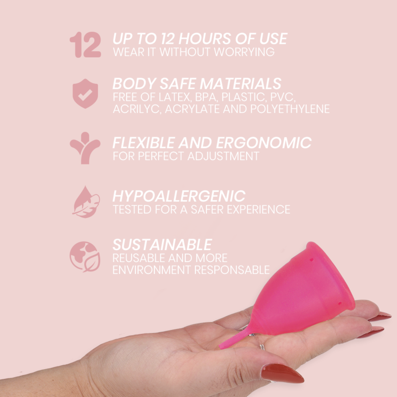 Intimichic — Medical Grade Silicone Menstrual Cup Size S and L
