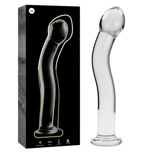 Nebula Series by Ibiza — Dildo de Vidro Transparente 18,5 cm