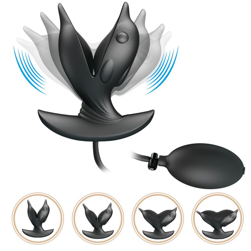 PRETTY LOVE – Plug Anal Inflável Recarregável com Vibração (10 Funções)