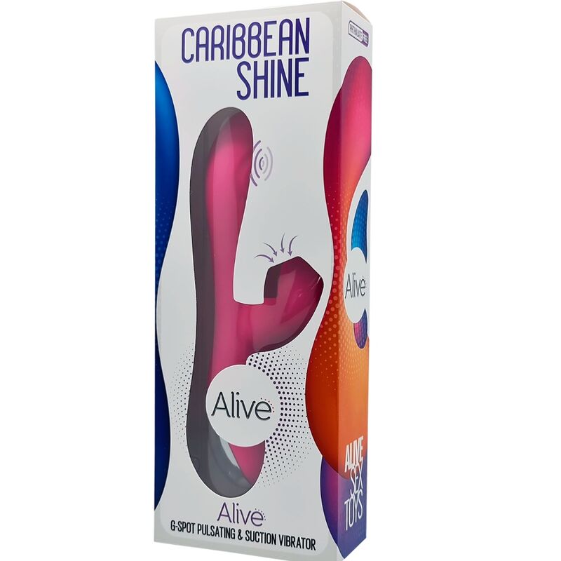 Caribbean Shine — Vibrador de Ponto G com Sucção — Alive — Fúcsia — vista 5