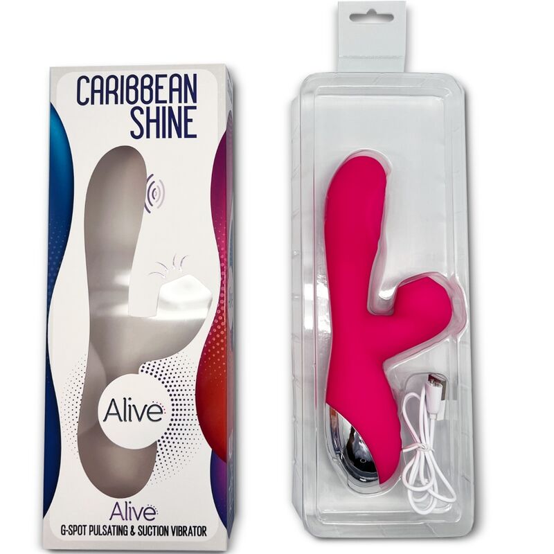Caribbean Shine — Vibrador de Ponto G com Sucção — Alive — Fúcsia — vista 4