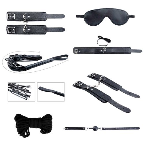 ALIVE – Kit Secret Desires 7 Peças BDSM Preto