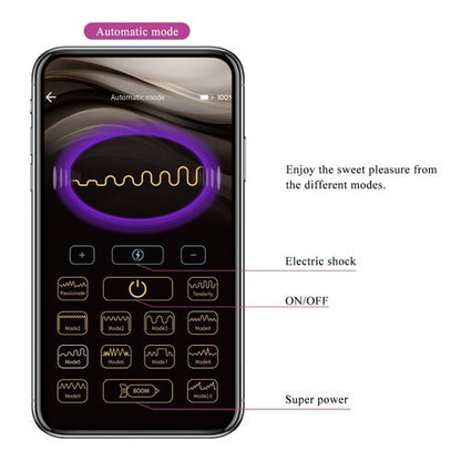 Pretty Love Jefferson – Plug Anal Preto com App, Vibração & E-Stim