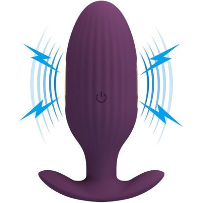 Pretty Love – Jefferson Plug Anal Vibratório + Choque Elétrico com Controlo por Aplicação (Roxo)