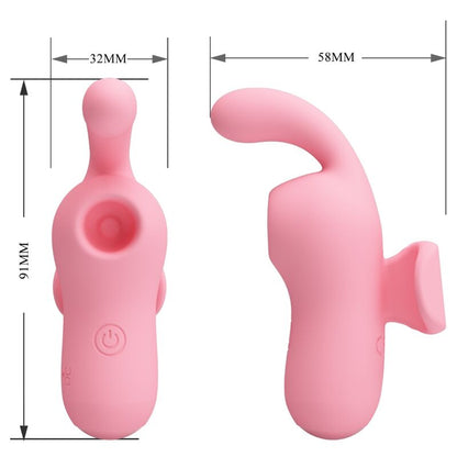 Pretty Love – Fingervibrator mit Saugfunktion und doppelter Vibrationsfunktion