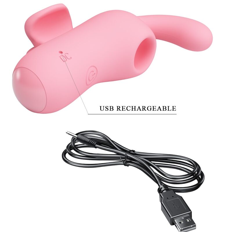 Pretty Love – Fingervibrator mit Saugfunktion und doppelter Vibrationsfunktion