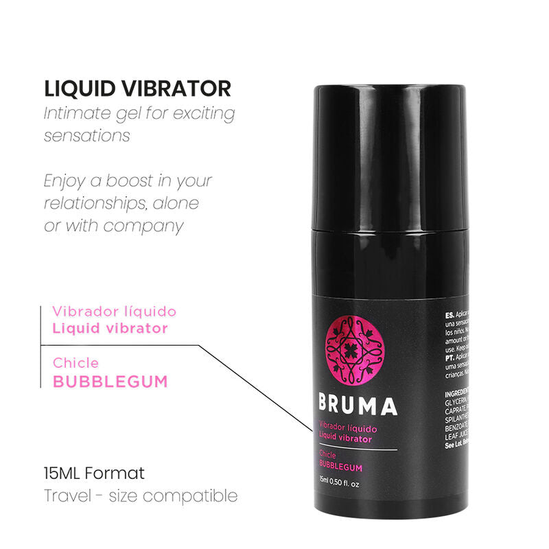BRUMA — Vibrador Líquido Ultradeslizante 15 ml — Bubblegum