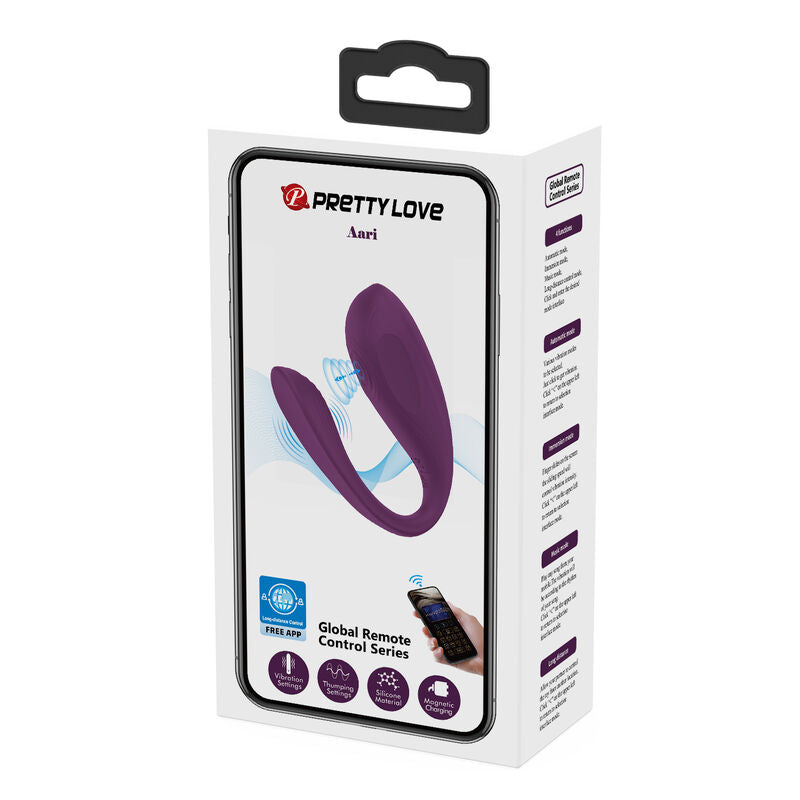 Pretty Love Aari Purple Clitoris Massager with App