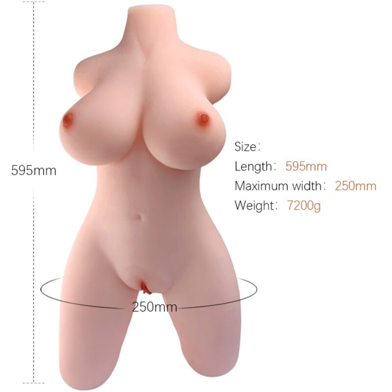 Torso Feminino Realista em TPE com Textura Ultra Macia