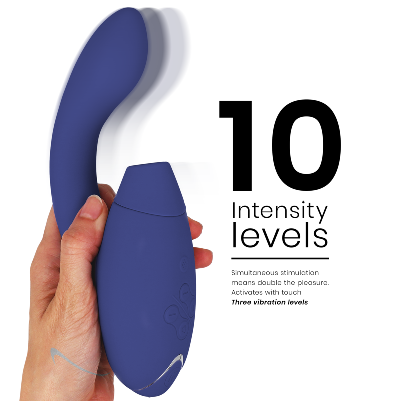 Duo 2 — Vibrador Rabbit — Womanizer — Azul — vista 4