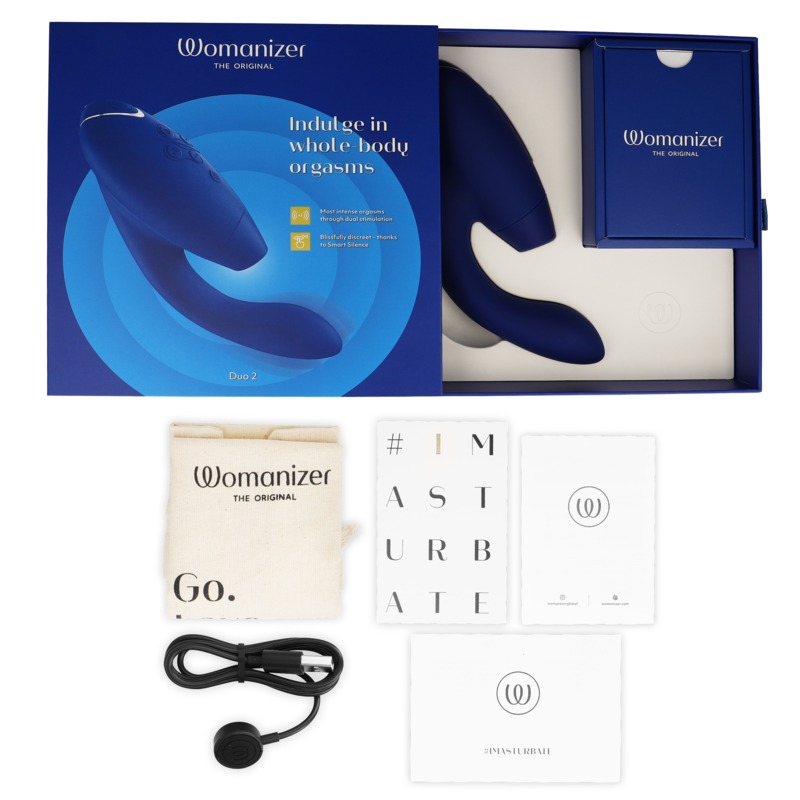 Duo 2 — Vibrador Rabbit — Womanizer — Azul — vista 6