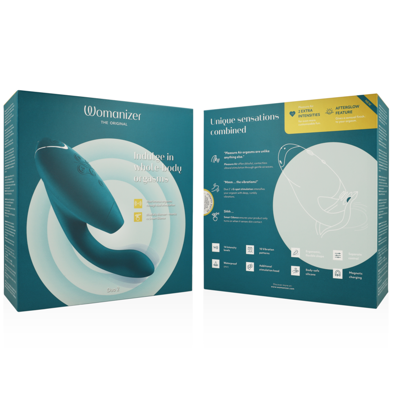 Duo 2 — Vibrador Rabbit — Womanizer — Azul-Petróleo — vista 7