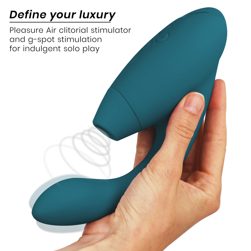 Duo 2 — Vibrador Rabbit — Womanizer — Azul-Petróleo — vista 3