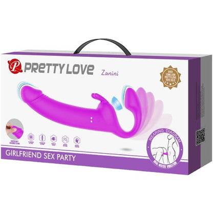 PRETTY LOVE – Zanini Strapless Strap-On com Vibração Dupla e 10 Modos