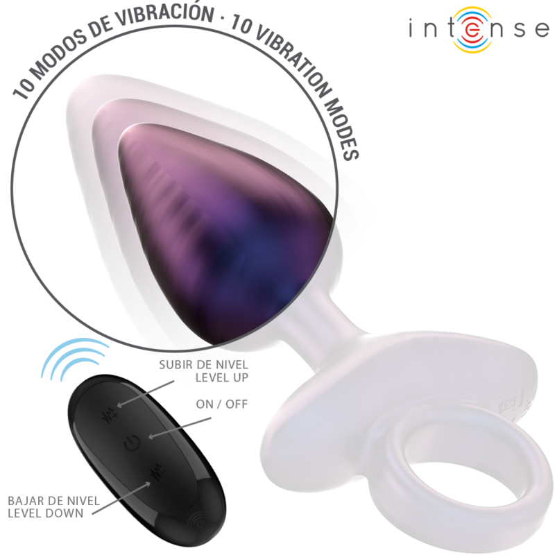 INTENSE – Plug Anal MICHAEL Vibratório 10 Modos + Controlo Remoto