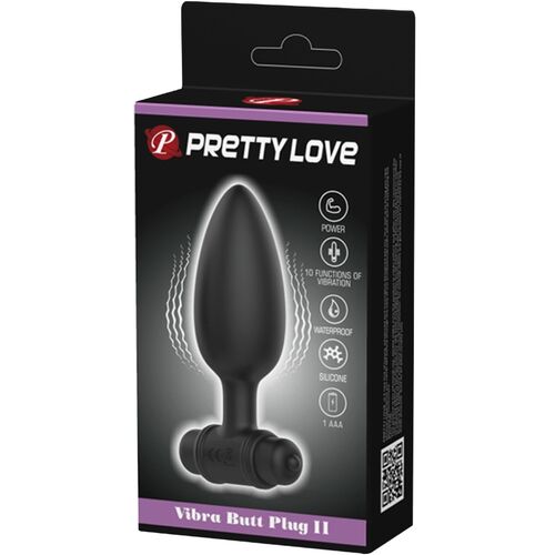 Pretty Love Vibra Butt Plug 2 – Plug Anal com 10 Vibrações