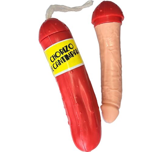 DIABLO PICANTE – Dildo Extra em Formato de Salame