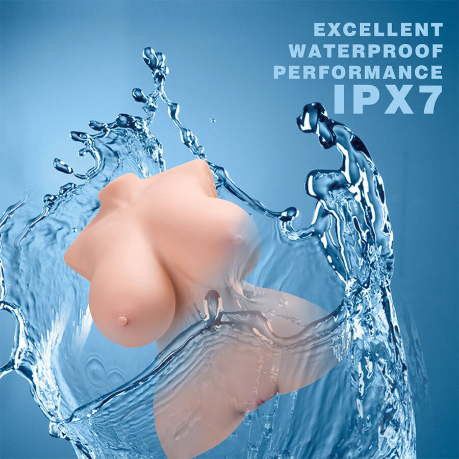 XISE — Torso Feminino Realista com Dupla Penetração, Impulso Automático e Vibração