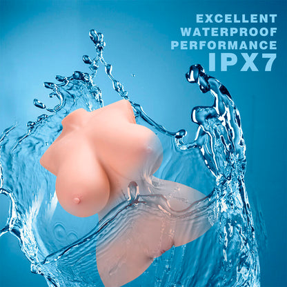 XISE — Torso Feminino Realista com Dupla Penetração, Impulso Automático e Vibração