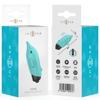 Intense – Echo Bala Vibratória em Silicone Formato Golfinho • Compacta e Poderosa
