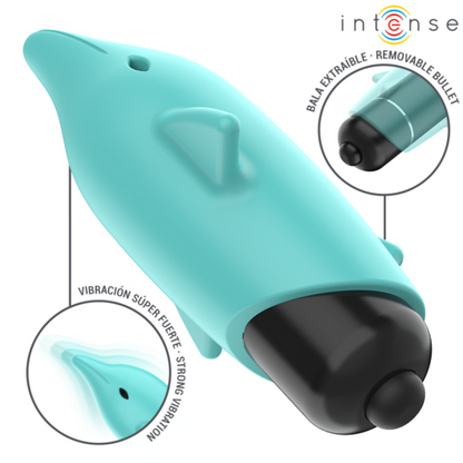 Intense – Echo Bala Vibratória em Silicone Formato Golfinho • Compacta e Poderosa