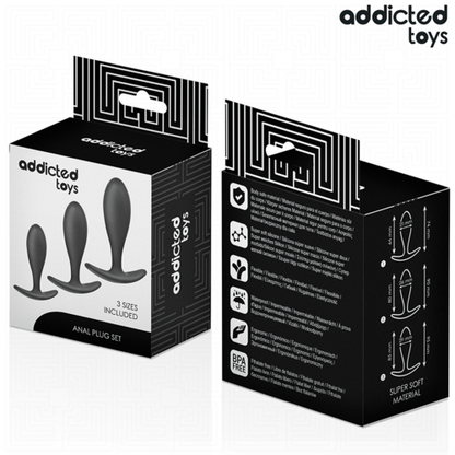 Addicted Toys Set 3 Plugs Anais – Silicone Médico & Progressão Segura