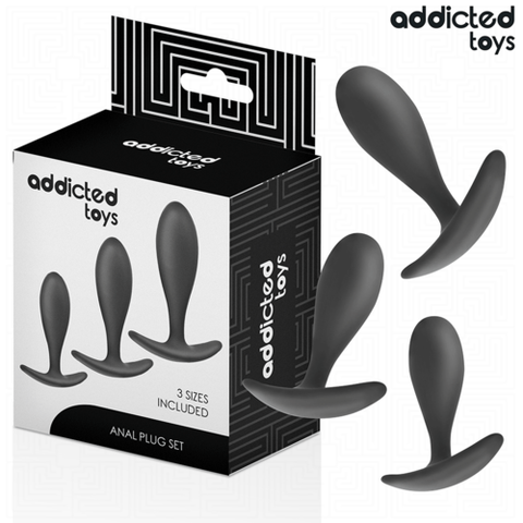 Addicted Toys Set 3 Plugs Anais — Silicone Médico & Progressão Segura — imagem principal