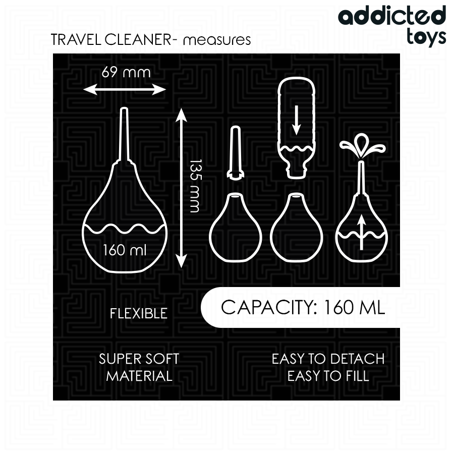 Addicted Toys Limpador Anal de Viagem M 160 ml