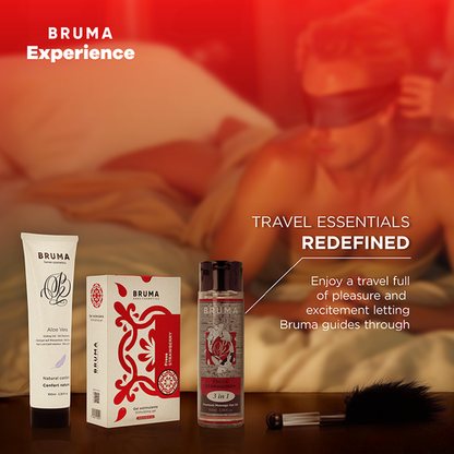 Bruma Xperience Tentação de Morango – Kit Sensual com Estimulante & Acessórios