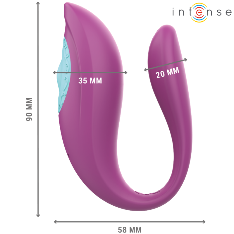 Intense Annie — Vibrador em U com Comando Remoto, Roxo — imagem 4
