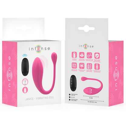 Intense Janice — Vibrador em U com Comando Remoto, Rosa — imagem 8