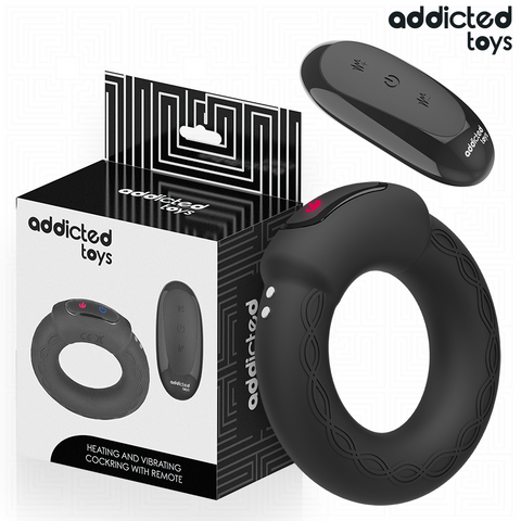 Addicted Toys Anel Peniano Vibratório com Aquecimento e Controlo Remoto