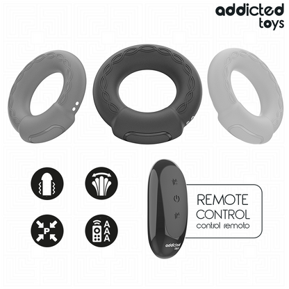 Anel Peniano Vibratório com Aquecimento e Controlo Remoto — Addicted Toys