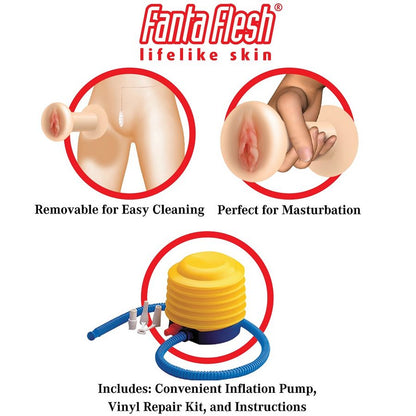 Extreme Dollz — Inflatable Doll Hannah Harper with Removable Fanta Flesh Pussy & Butt, 3D Head and Realistic Body